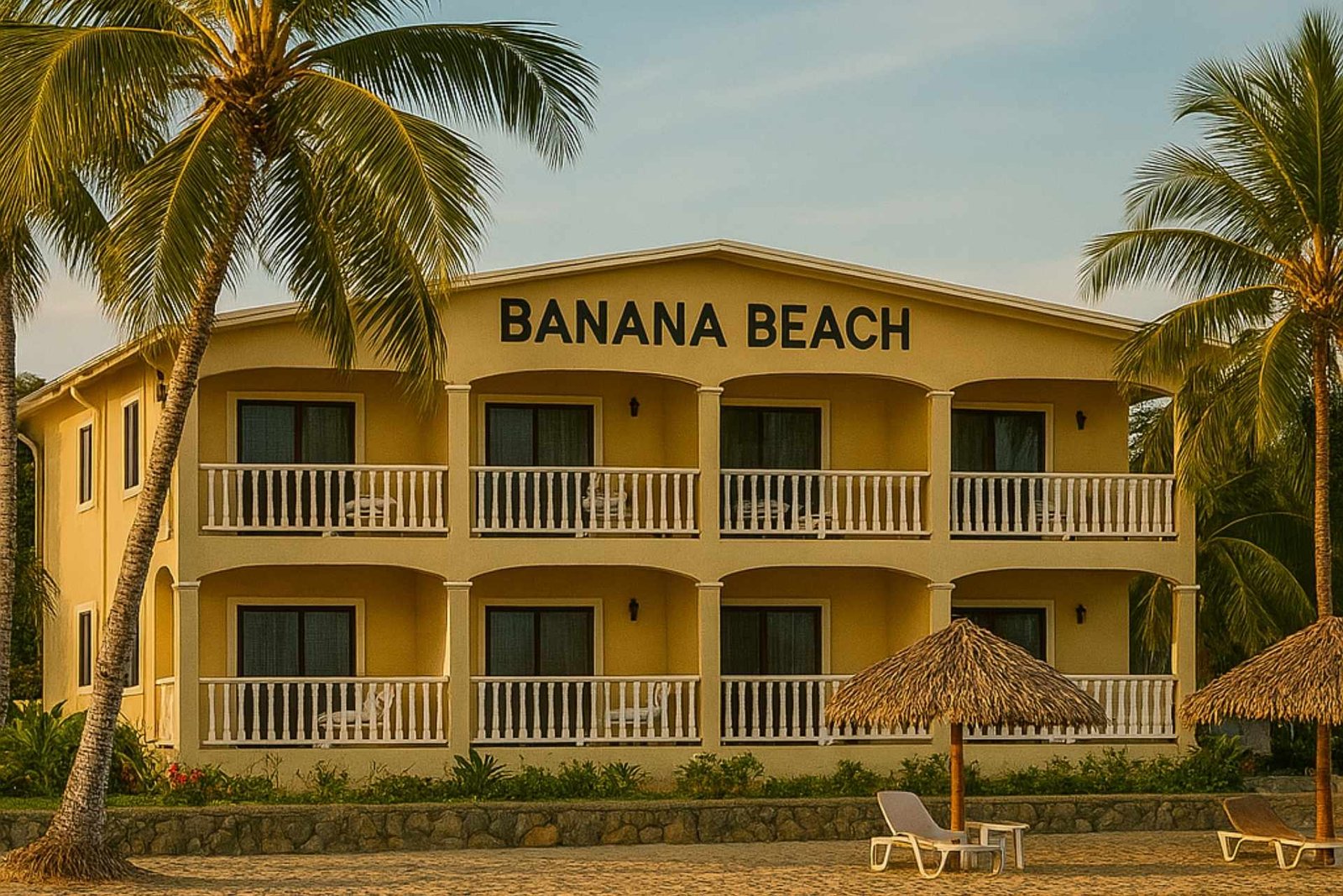 "Banana Beach Hotel in Trujillo, with comfortable accommodations and beachfront views"