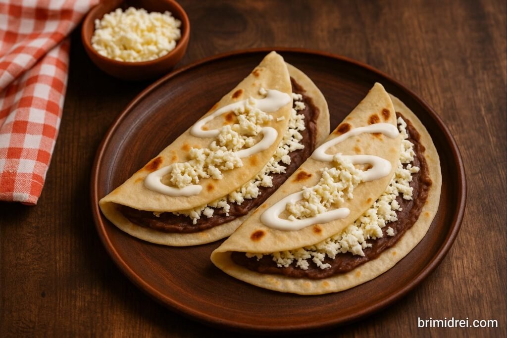 Baleadas hondureñas listas para servir